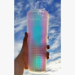 Starbucks 2022 Spring Iridescent Frosted Unicorn Soft Touch Grid 24oz Cup